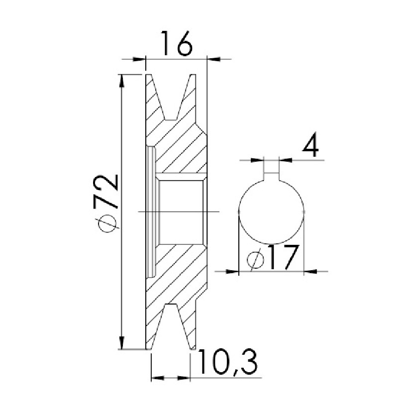 Polia para Alternador para Ford Del Rey e Escort - Unifap - 3.318