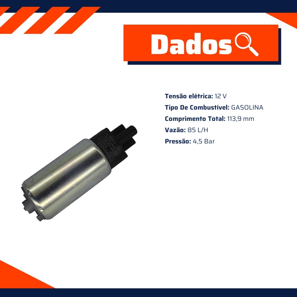 Bomba de Combustível Gasolina para Ford Ranger - Bosch - F 000 TE1 85Y