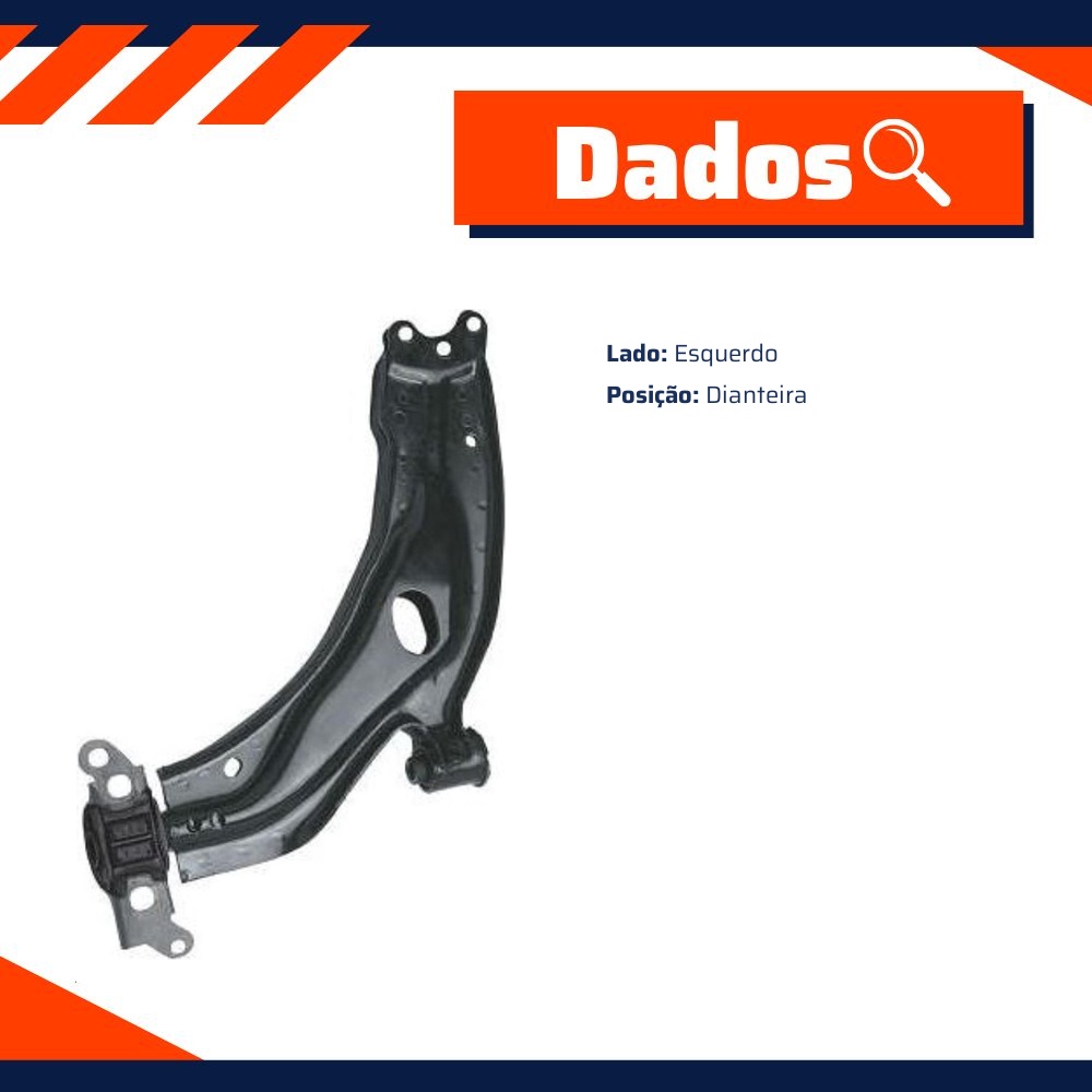 Bandeja de Suspensão Dianteira Lado Esquerdo - Grazzimetal - FI-197-AMGG