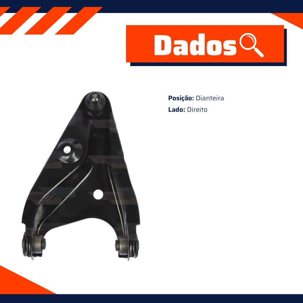Bandeja de Suspensão Dianteira Lado Direito - Grazzimetal - RN4054CGG