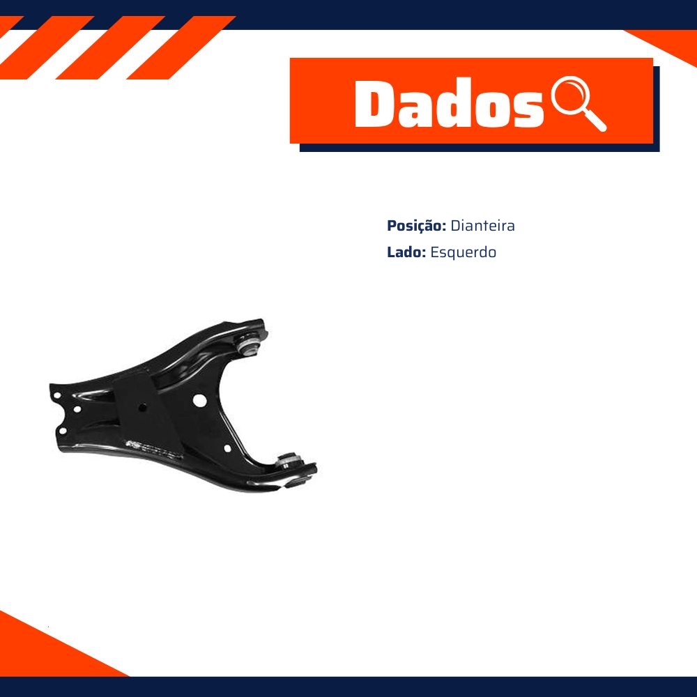 Bandeja de Suspensão Dianteira Lado Esquerdo para Renault Duster e Oroch - Grazzimetal - RN4069B