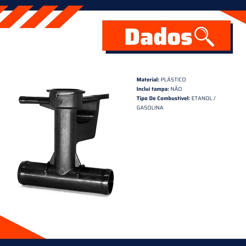 Bocal do Tubo do Radiador Etanol/Gasolina para Nissan March e Versa - Valclei - VC-662.R