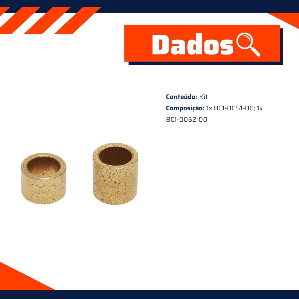 Kit de Buchas para Motor de Partida - Unifap - KT-0007-00