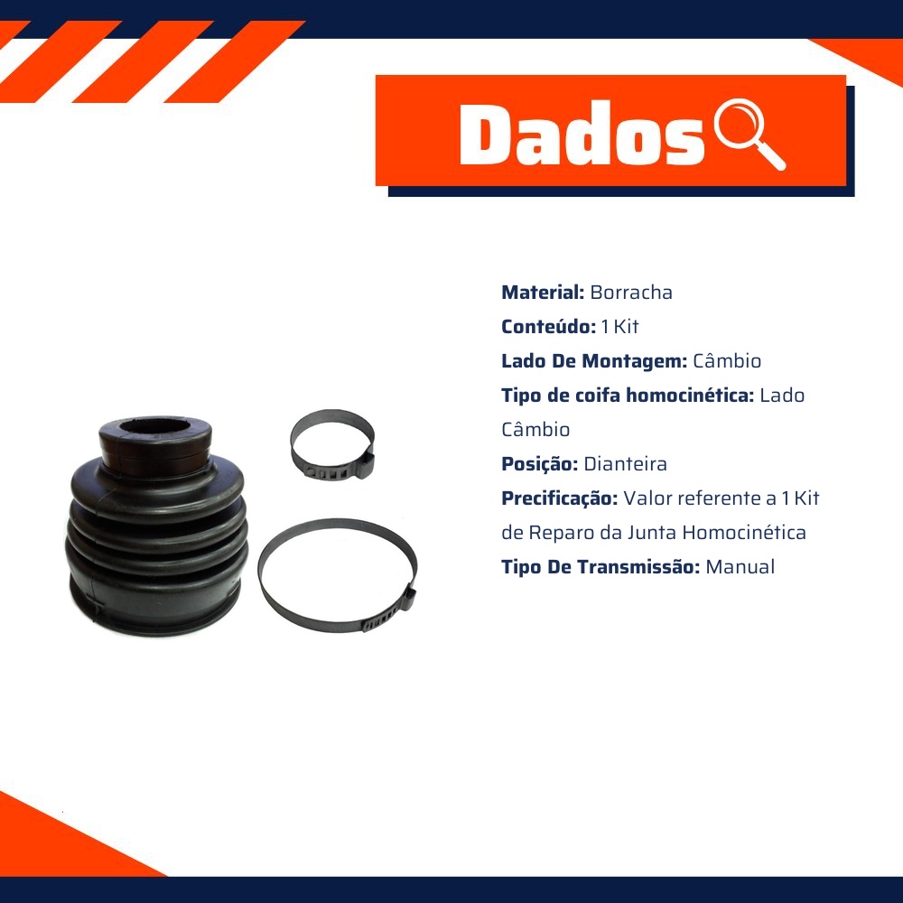 Kit Coifa da Homocinética Lado Câmbio - Mobensani - MB4429K