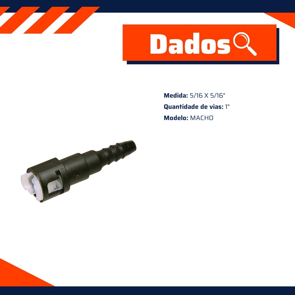 Conector Quick Macho 1 Via 5/16 x 5/16" - TanClick - QC-001