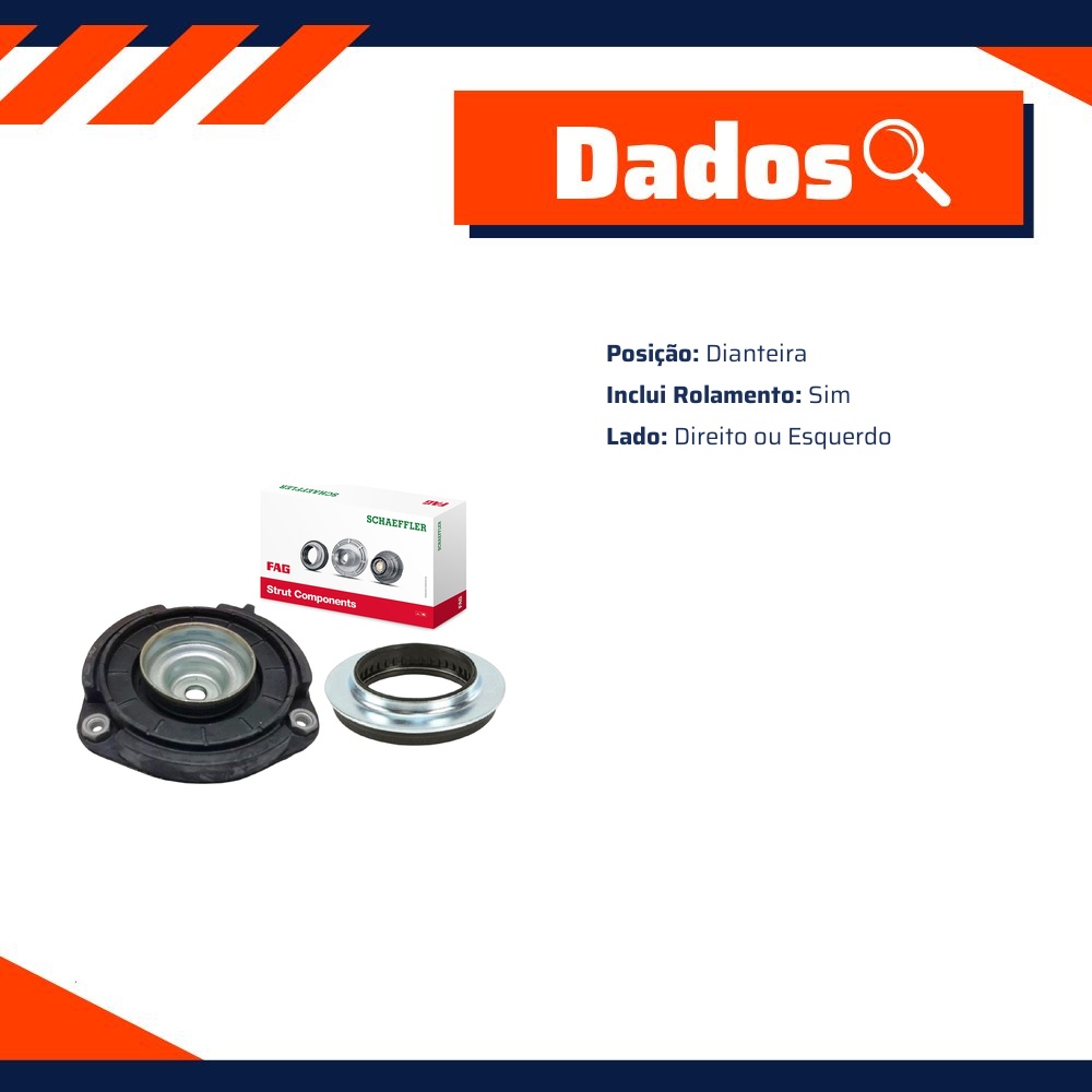 Coxim de Amortecedor Dianteiro Lado Direito ou Esquerdo - FAG - 815 0040 300