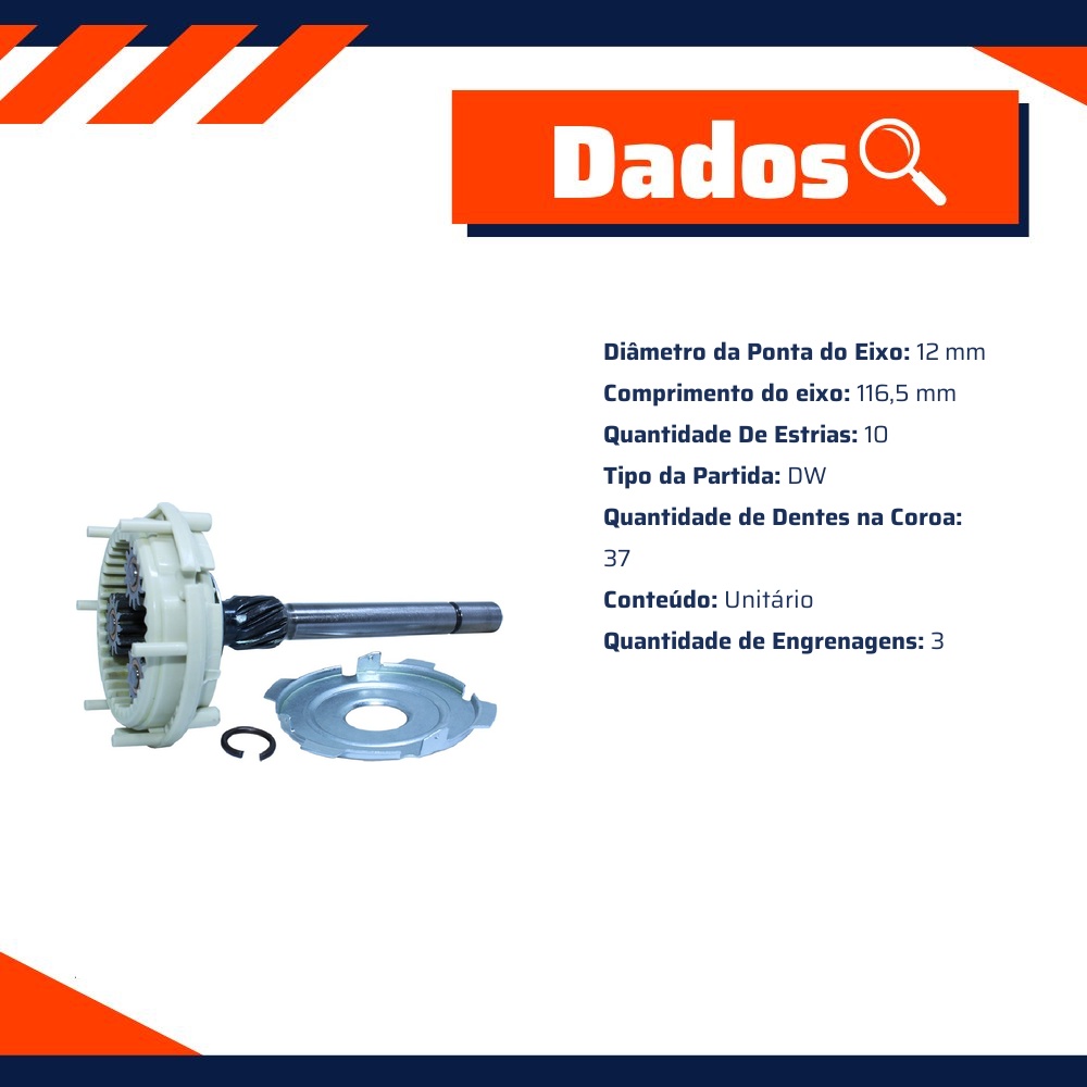 Planetária para Motor de Partida - Unifap - 11.015