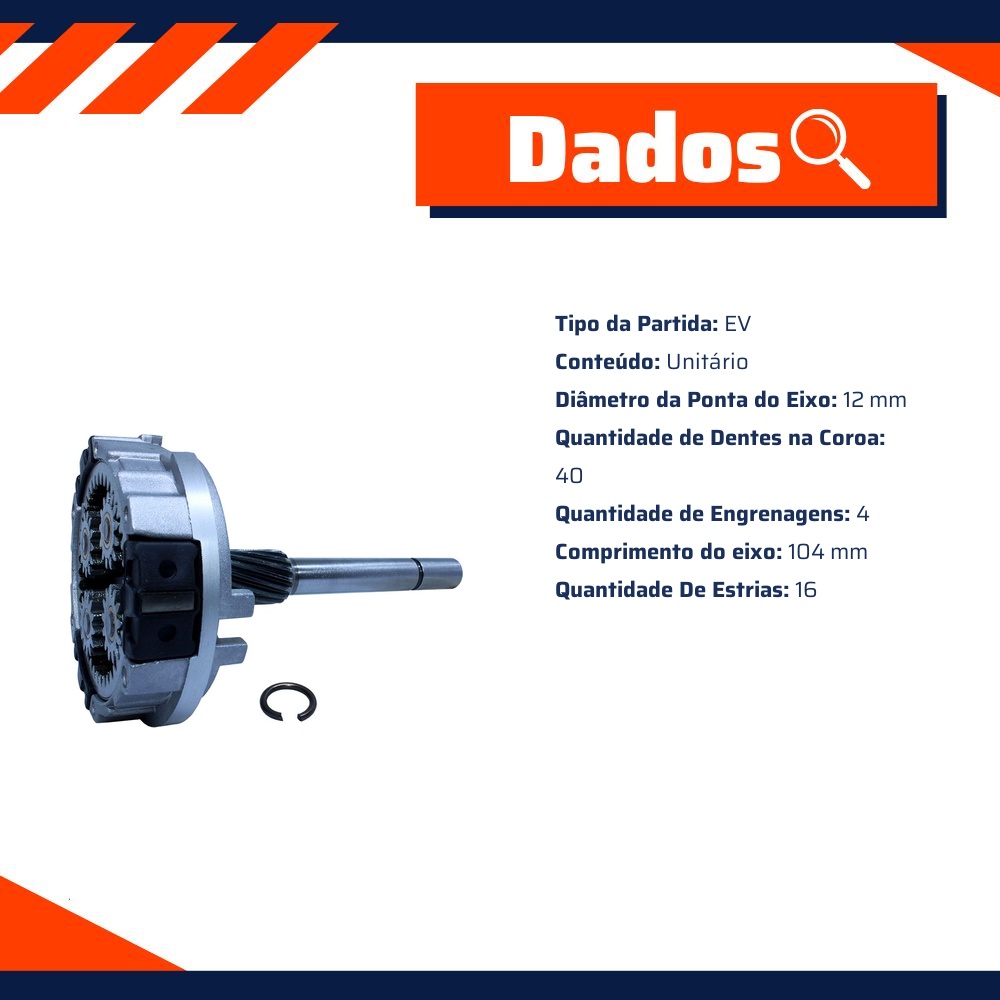 Planetária para Motor de Partida - Unifap - 11.063