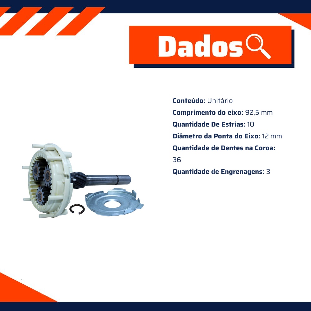 Planetária para Motor de Partida - Unifap - 11.123