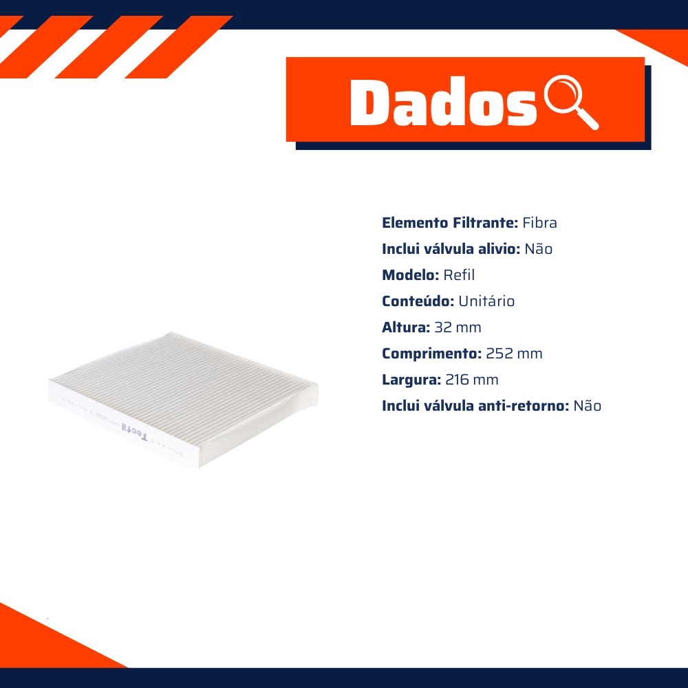 FIltro de Ar Condicionado Cabine - Tecfil - ACP303