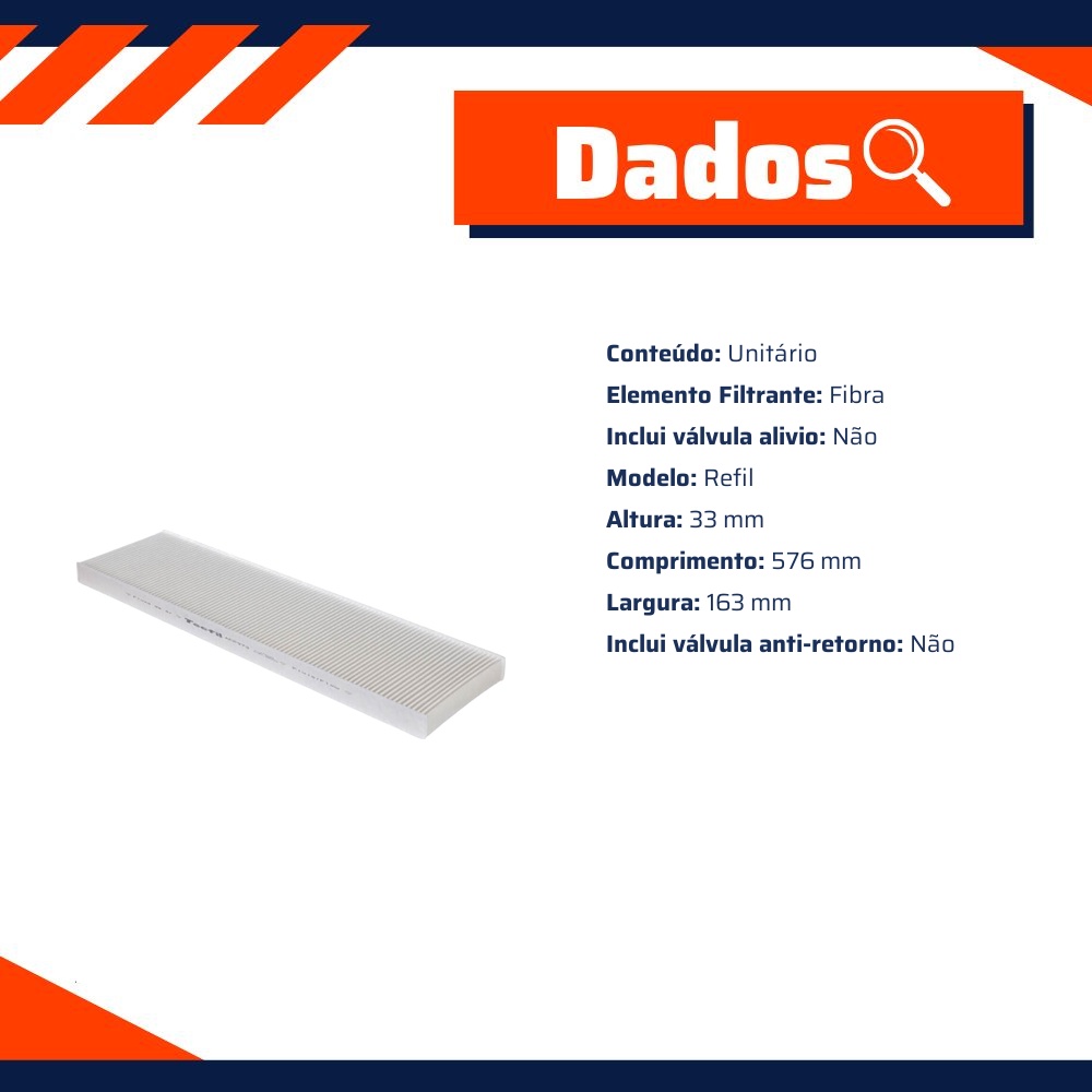 FIltro de Ar Condicionado Cabine - Tecfil - ACP973