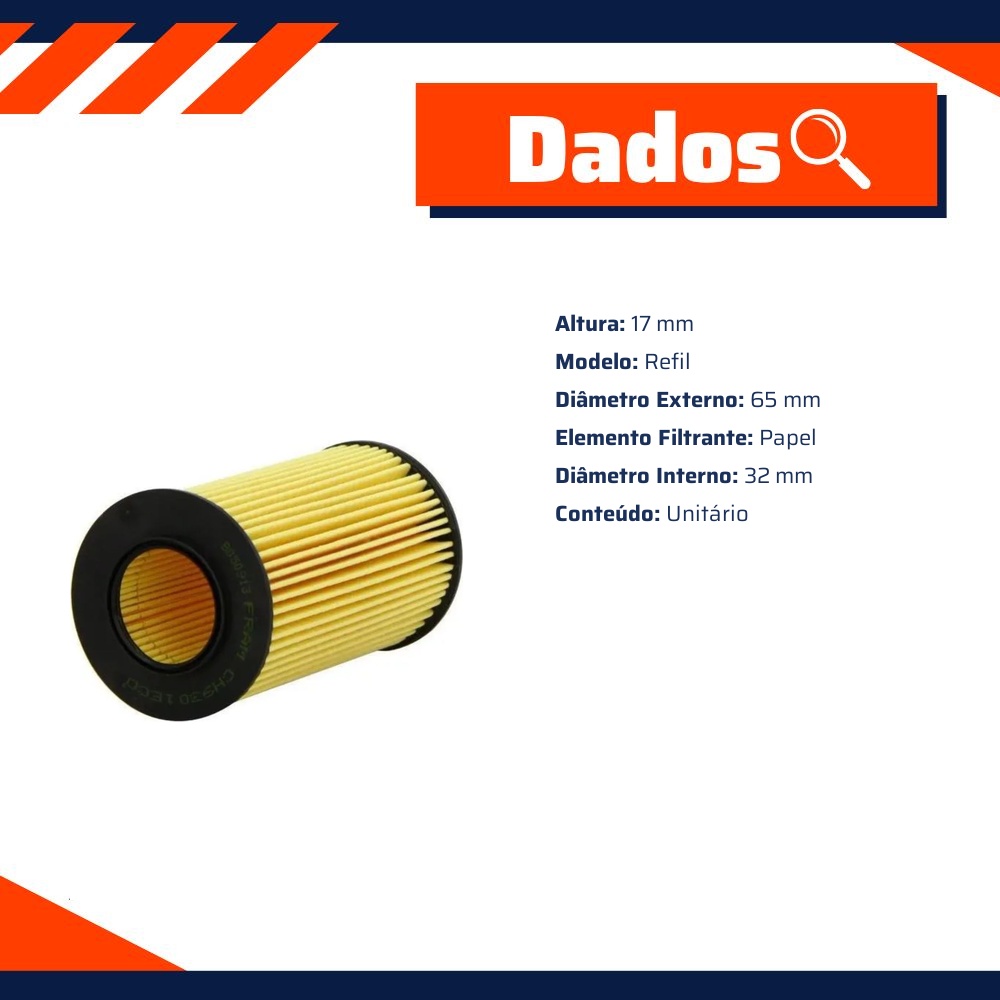 Filtro de Óleo Lubrificante - Fram - CH9301ECO