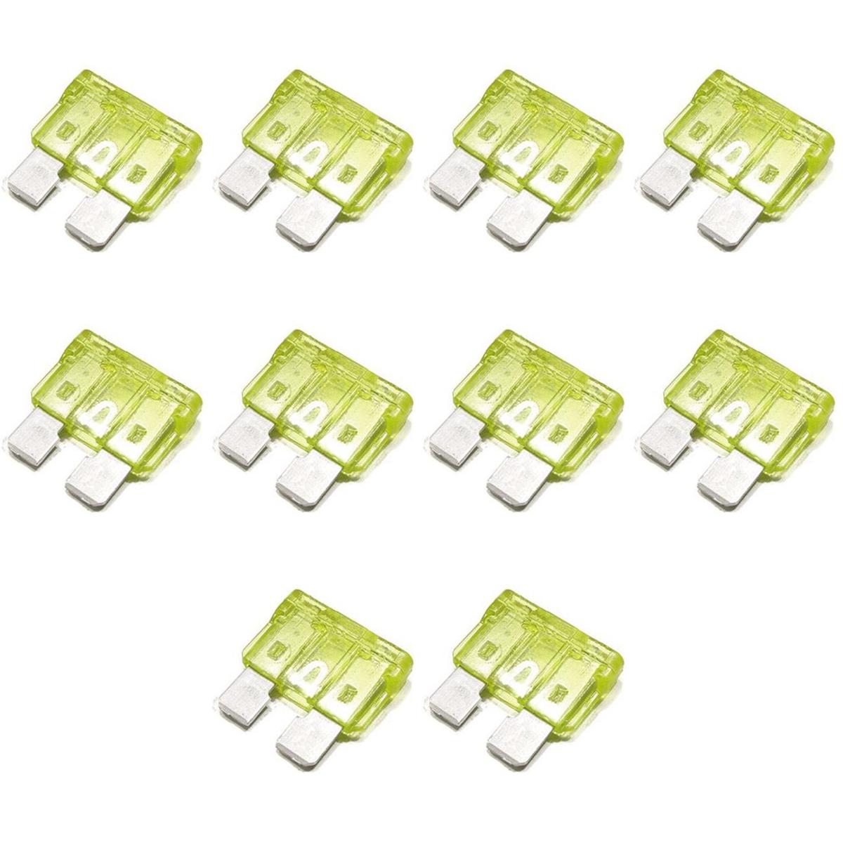 Kit 10 Fusíveis de Lâmina Amarelo 20A - Magnetron - 90250241
