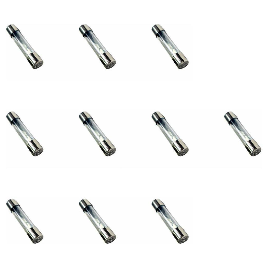 Kit 10 Fusível Vidro 10A Universal 31,75x6,35mm - DNI - 310010