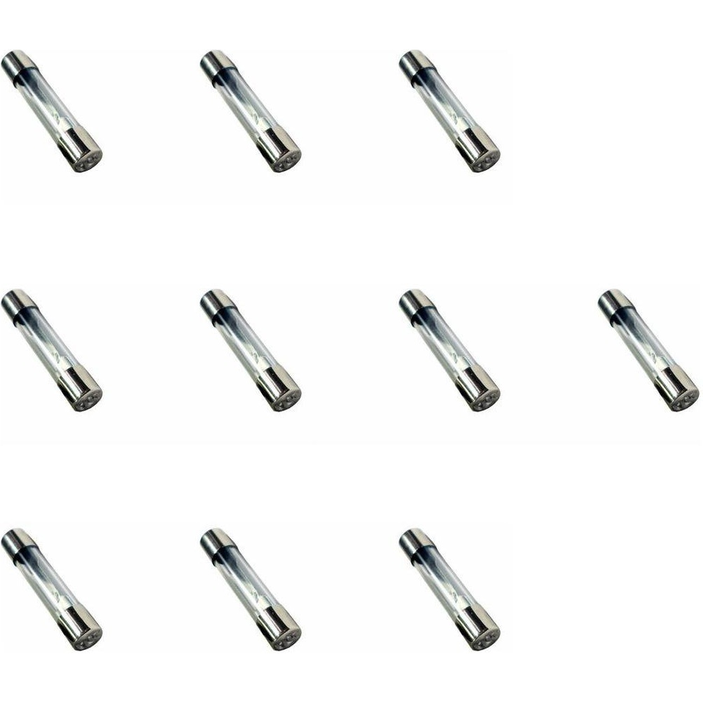 Kit 10 Fusível Vidro 20A Universal 31,75x6,35mm - DNI - 310020