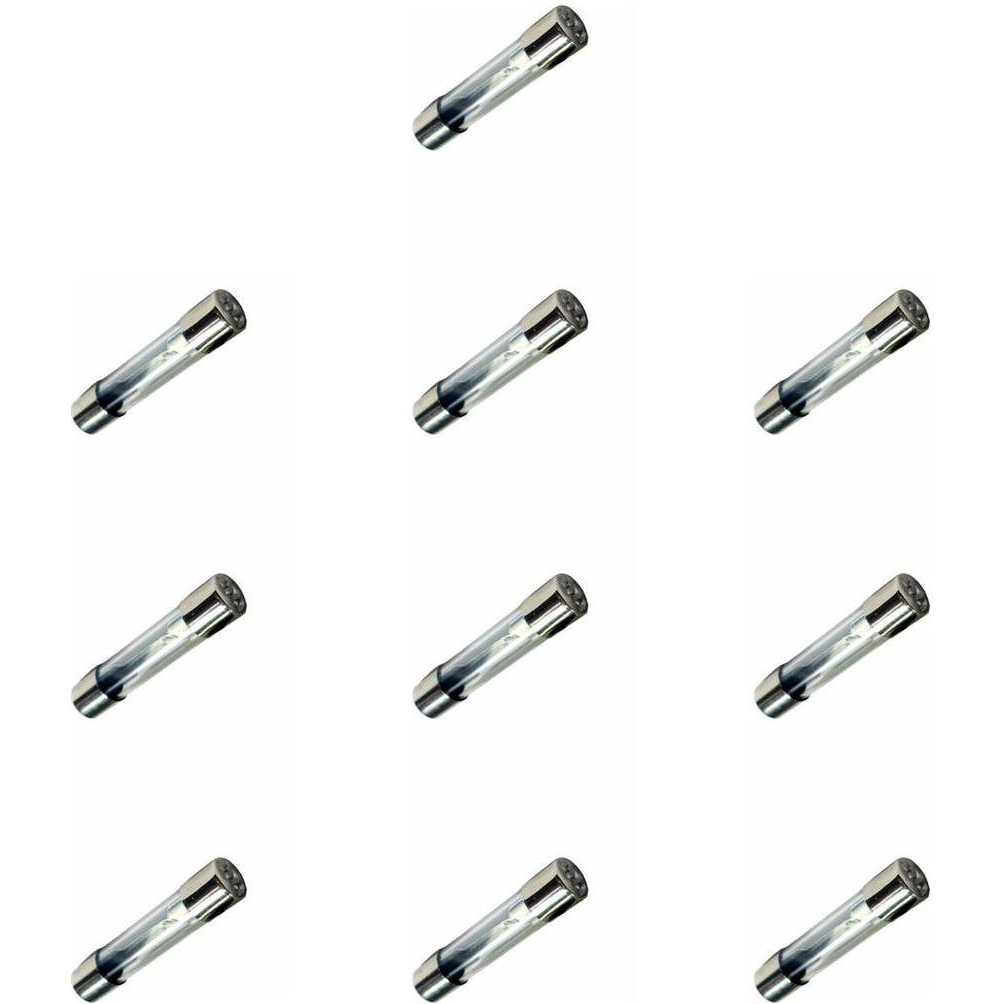 Kit 10 Fusível Vidro 20A Universal 31,75x6,35mm - DNI - 310020