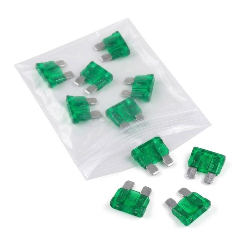 Kit 10 Fusível Mini Lâmina 30A Universal - DNI - 317030