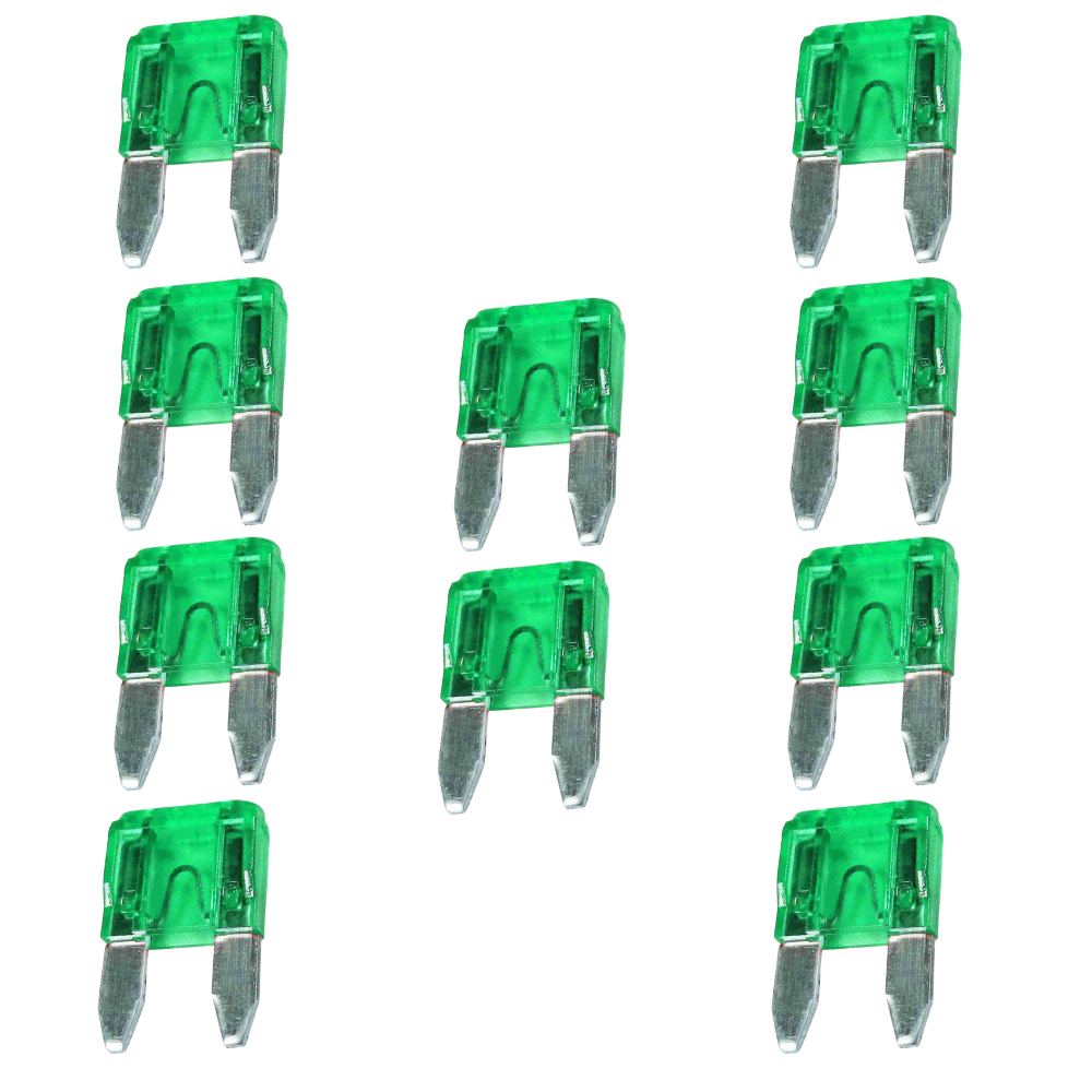 Kit 10 Fusível Mini Lâmina 30A Universal - DNI - 317030