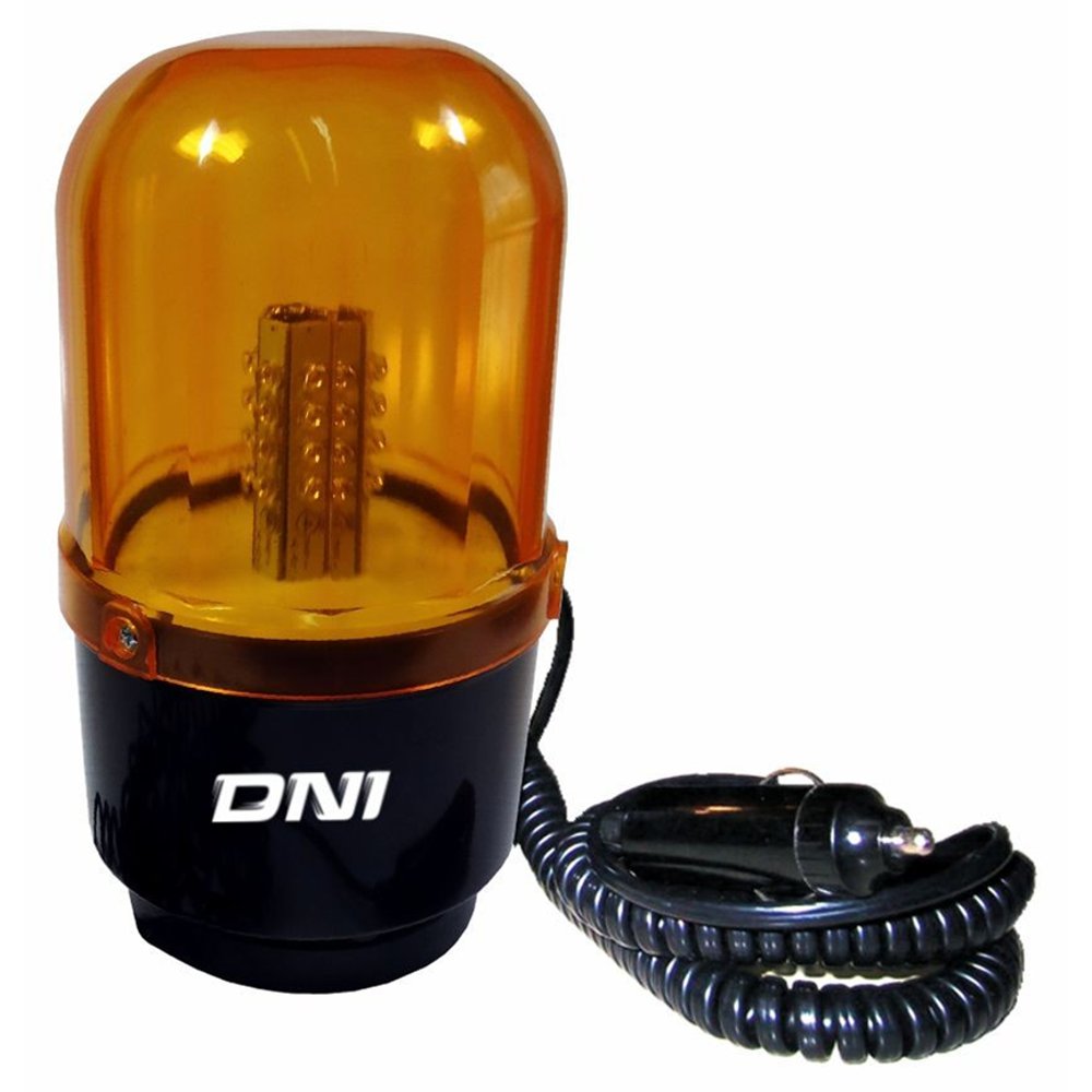 Sinalizador Visual Giroflex Giroled Magnético com Plug Acendedor Bivolt Ambar - DNI - 4109