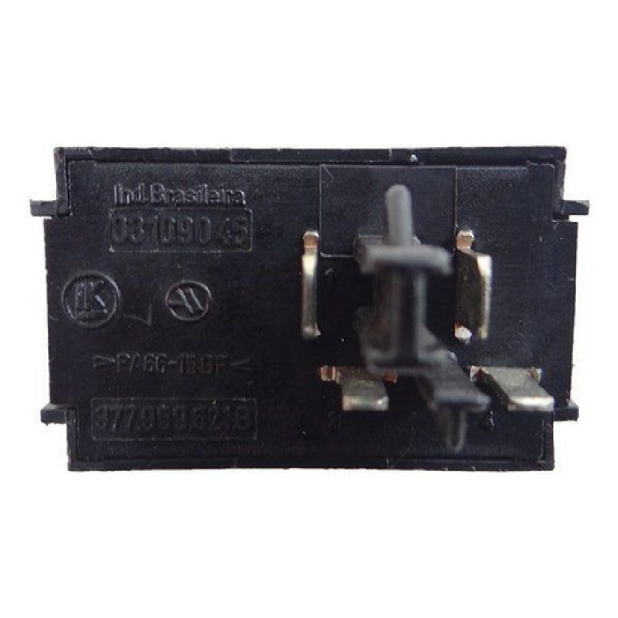 Interruptor Desembacador Traseiro Metal Plástico Preto para Volkswagen Gol e Parati - Kostal - 3109050
