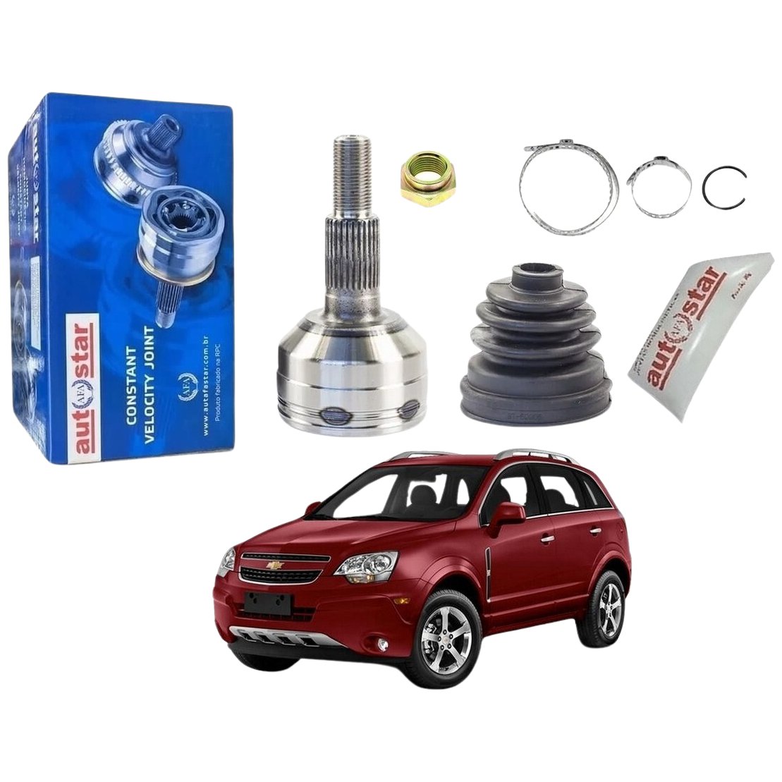 Junta Homocinética Dianteira Fixa para Chevrolet Captiva - AutoStar - AJH02016