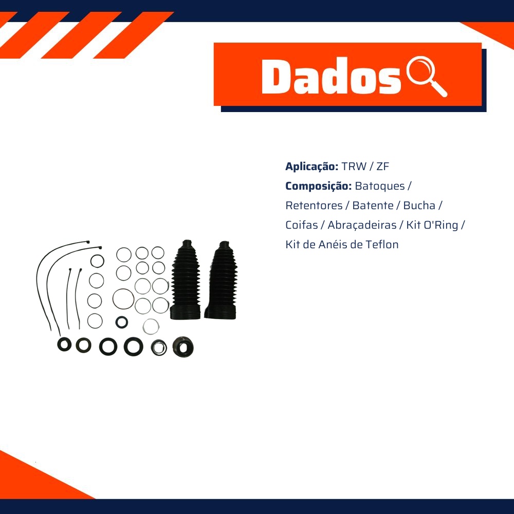 Kit de Reparo da Direção Hidráulica - Corteco - 57034K