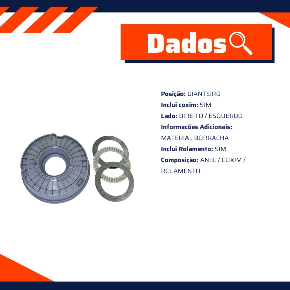 Kit sede do amortecedor - Kit & Cia - 10478
