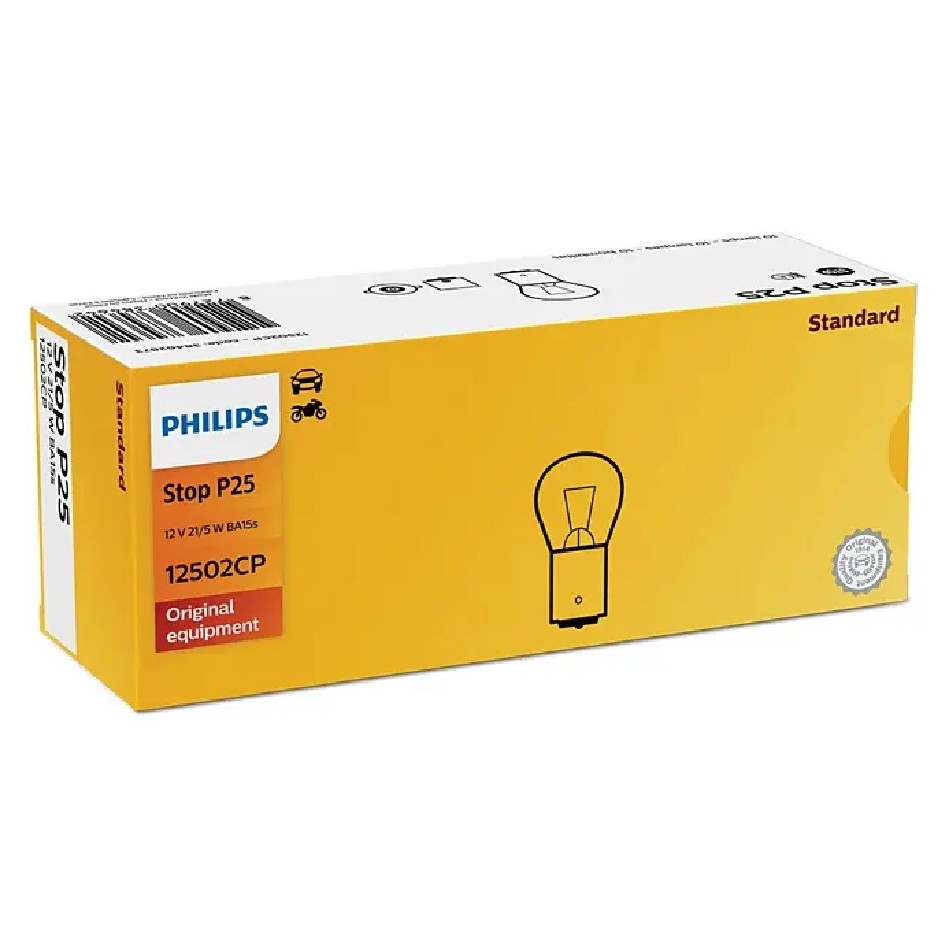 10 Lâmpadas da Luz de Freio Halogena 21/5W - Philips - 12502