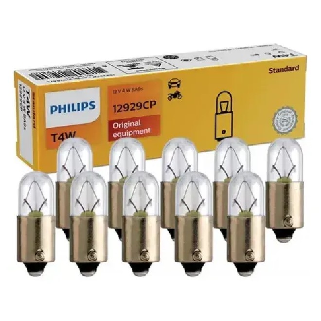 10 Lâmpadas Seta T4W 12V - Philips - 12929