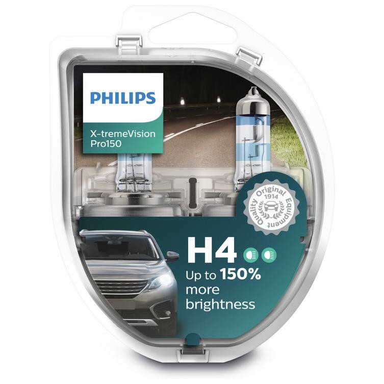 Par de Lâmpadas Philips X-treme Vision H4 55/60w 12v - Philips - 12342XVPS2