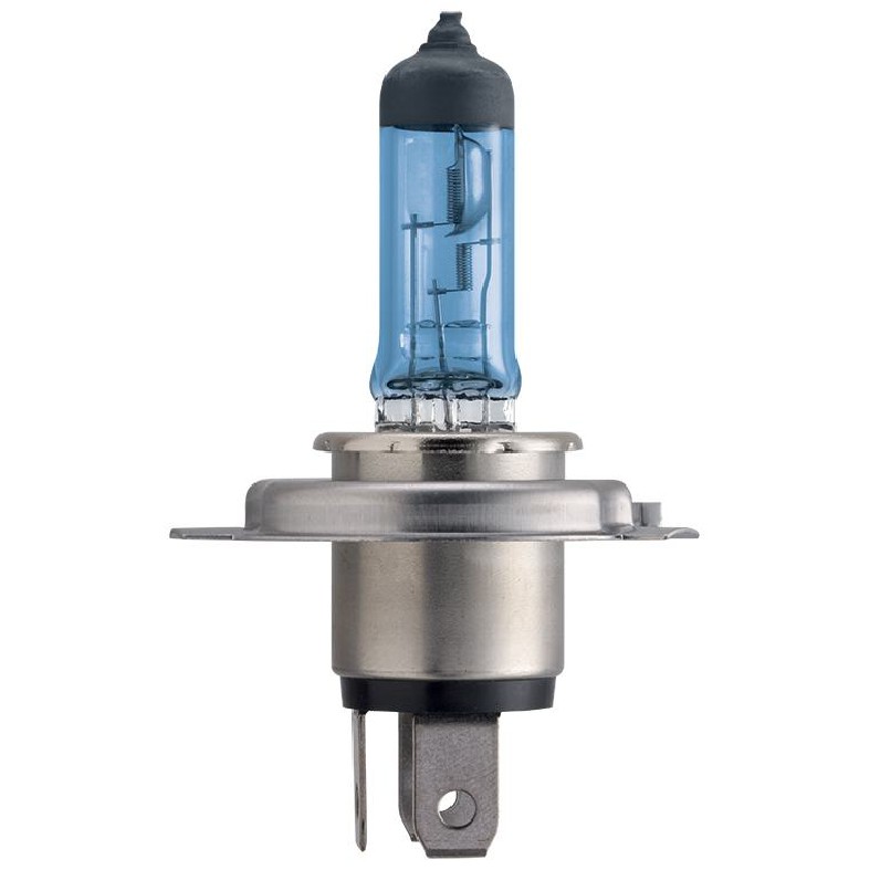 Lâmpada do Farol Alto H4 Blue Vision 12V 60/55W Azul 3700K - Philips - 12342BVB1
