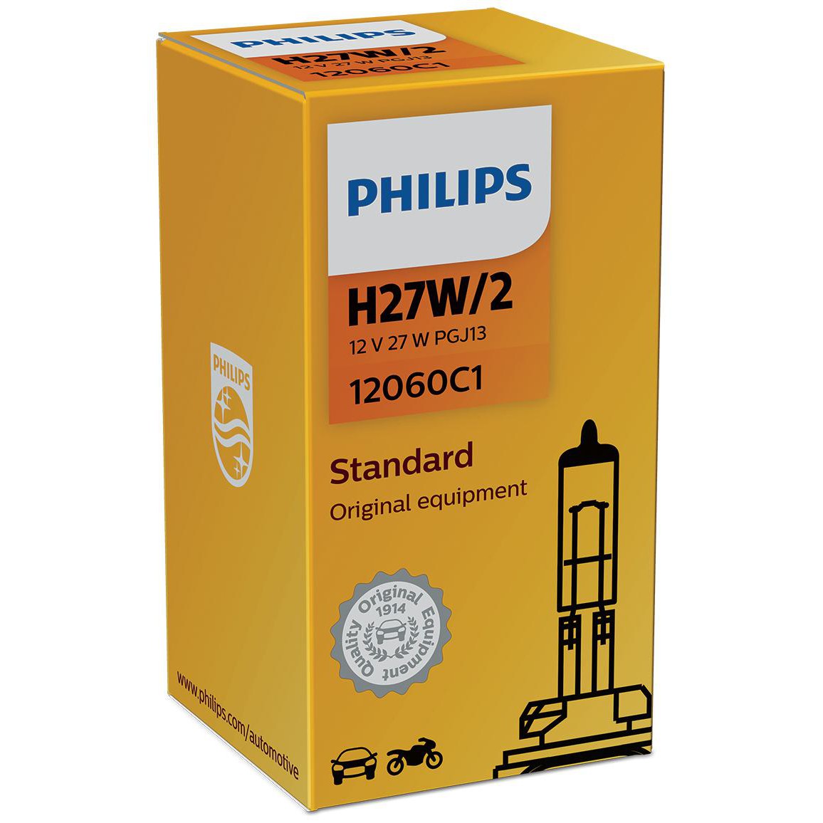 Lâmpada Farol Neblina H27/2 27W Amarela - Philips - 12060C1