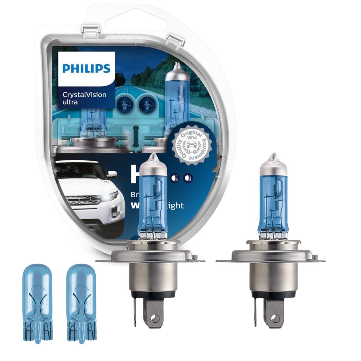 Par Lâmpada de Farol de Neblina H4 60/55W 12V Azul - Philips - 12342CVUSM