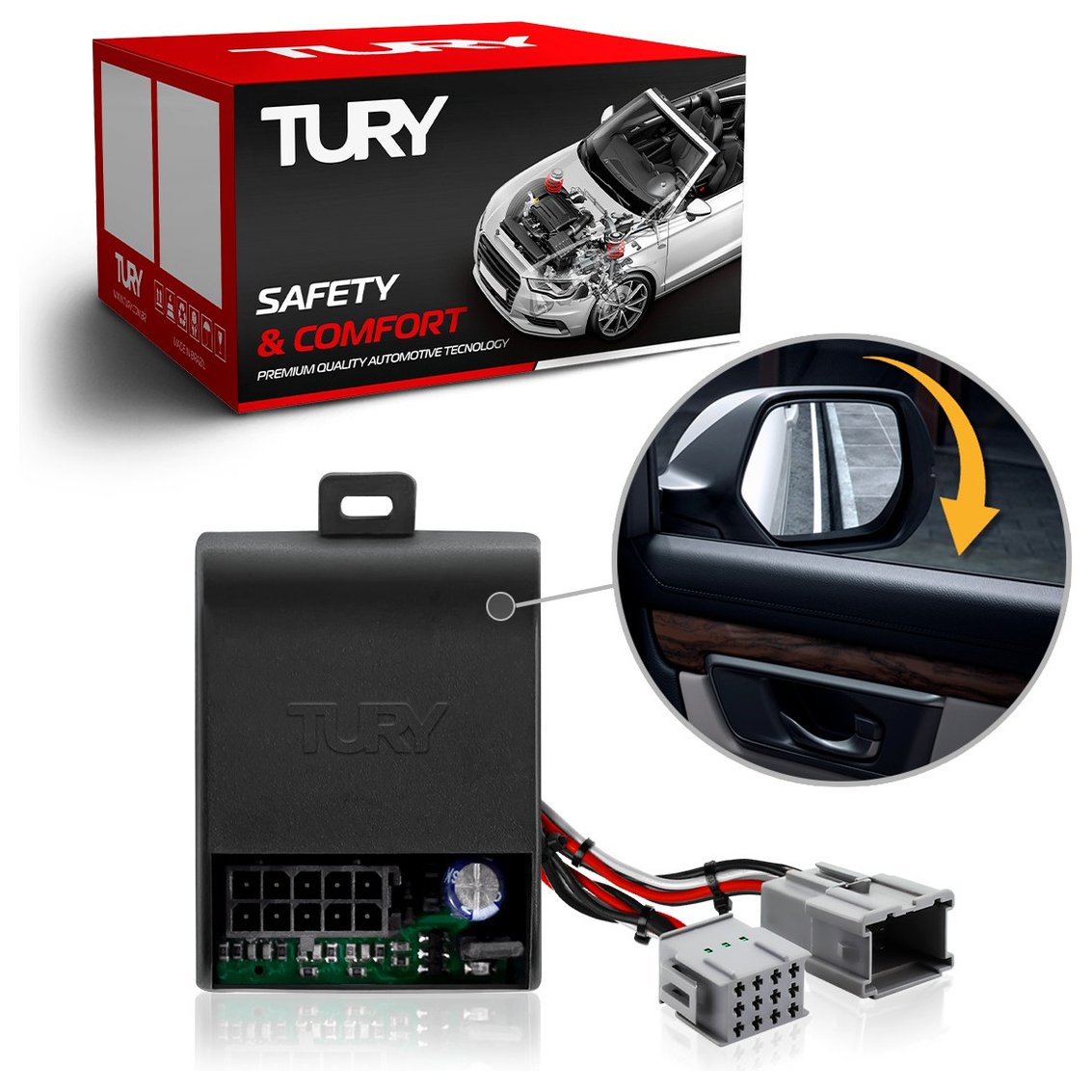 Módulo Eletrônico Retrovisor Elétrico - Tury - PARK 1.2.2 DG