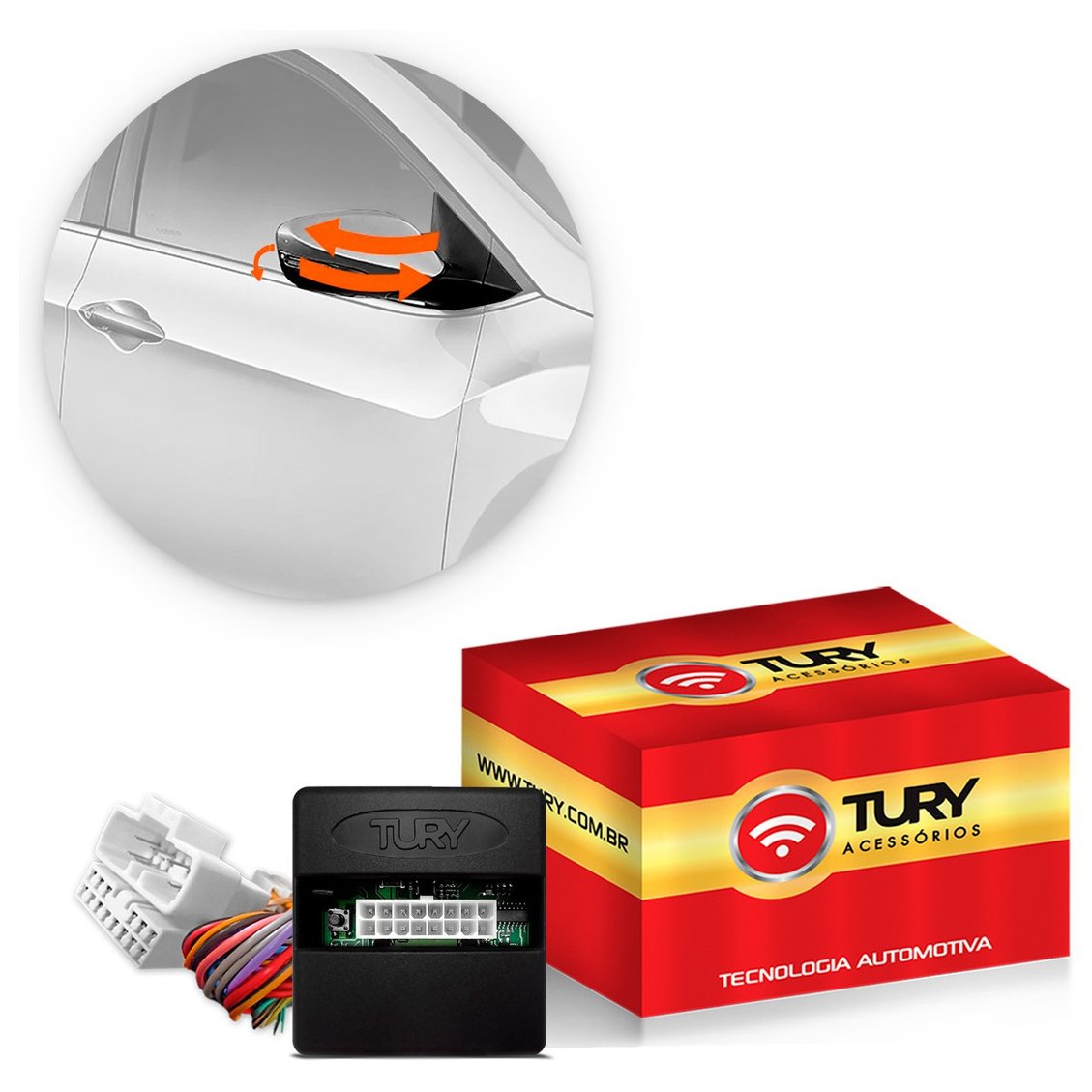 Modulo Eletrônico Retrovisor Elétrico para Hyundai HB20 - Tury - PARK 3.22.4 DO