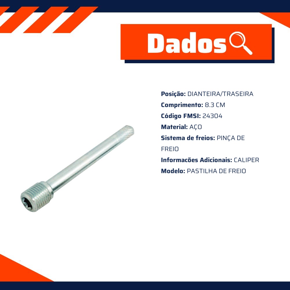 Parafuso Caliper Pastilha de Freio - Danidrea - 24304