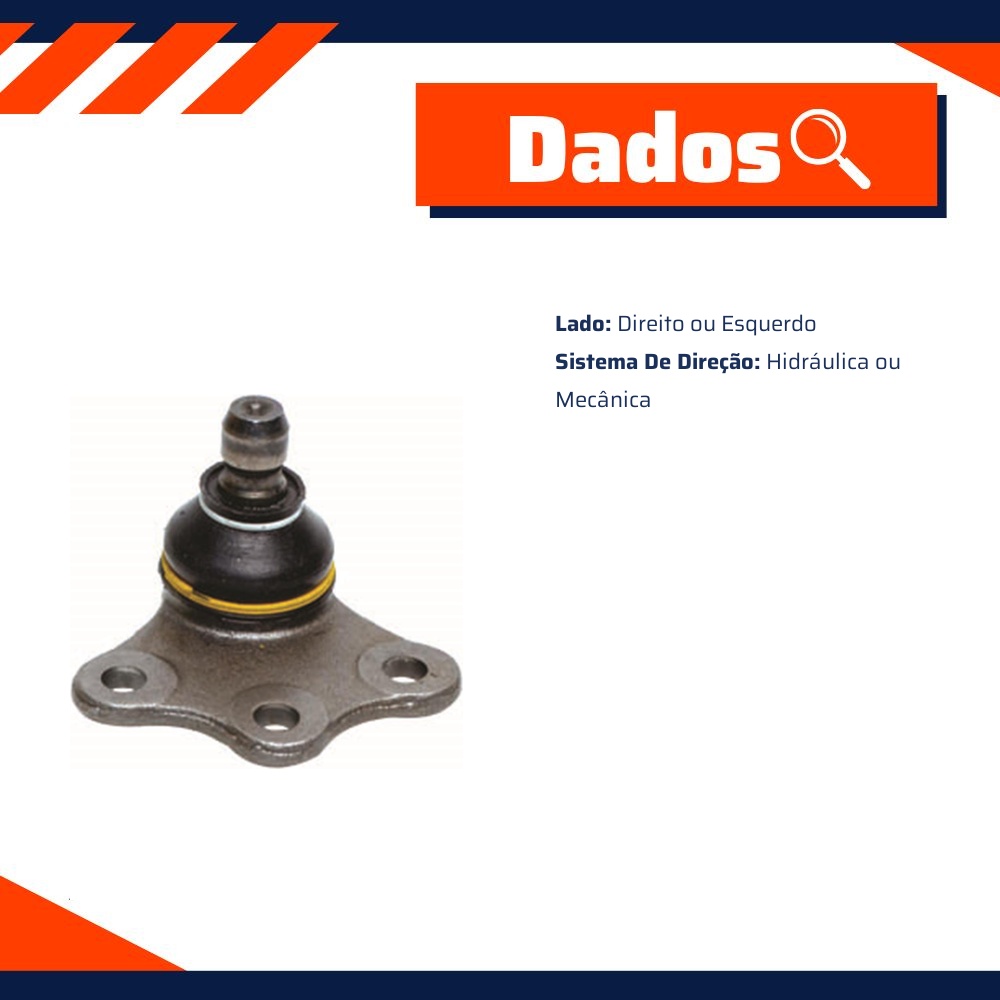 Pivô de Suspensão Lado Direito ou Esquerdo para Chevrolet Meriva - Driveway - JE-4955