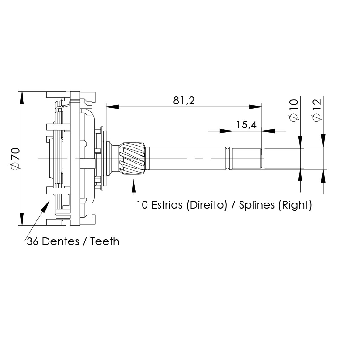 Planetária para Motor de Partida para Toyota Corolla e Fielder - Unifap - 11.153