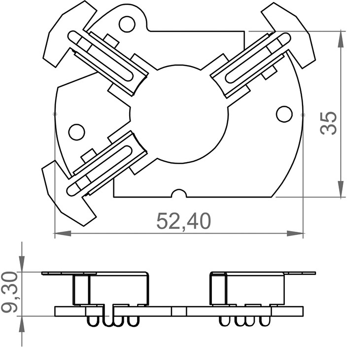 Porta Escovas para Motor de Limpador com 3 Escovas para Fiat Uno - Unifap - 6.602/3