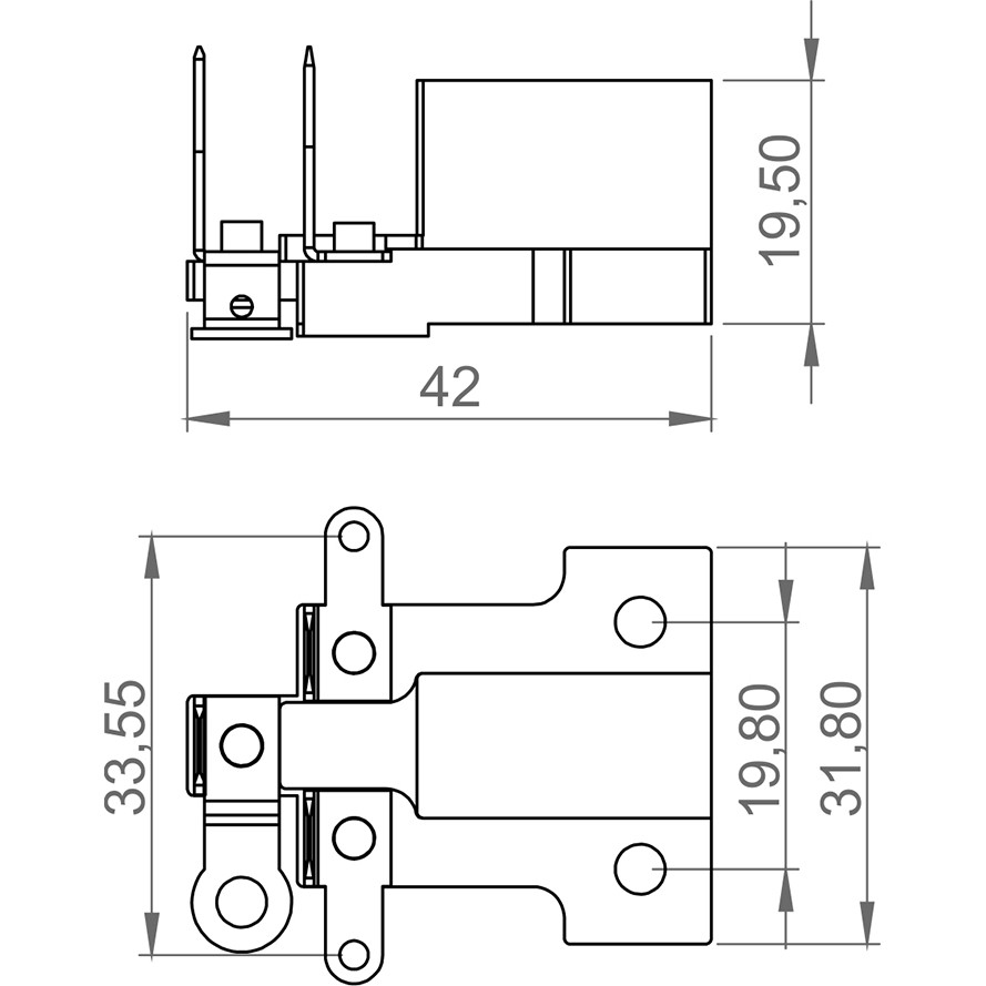 Porta Escovas para Alternador com 2 Escovas - Unifap - 2.208/2