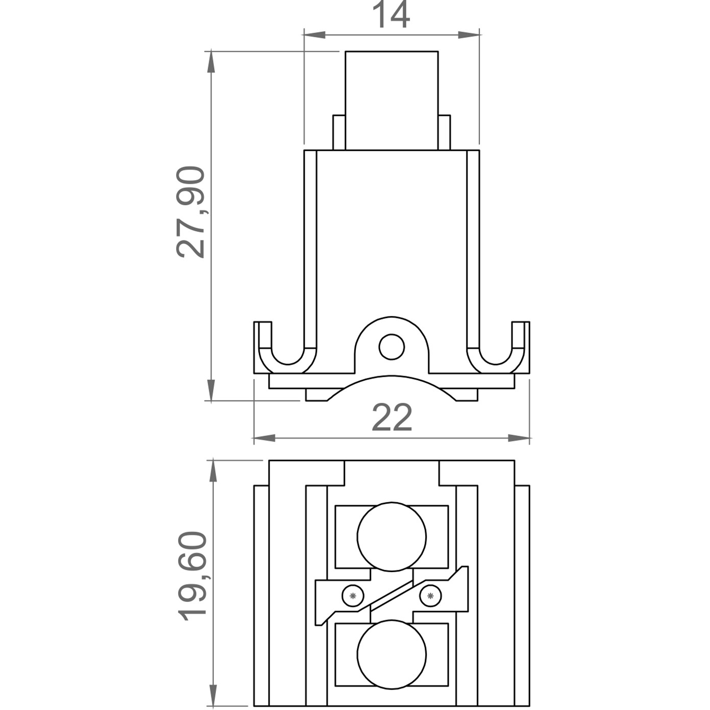 Porta Escovas para Alternador com 2 Escovas - Unifap - 2.221/2