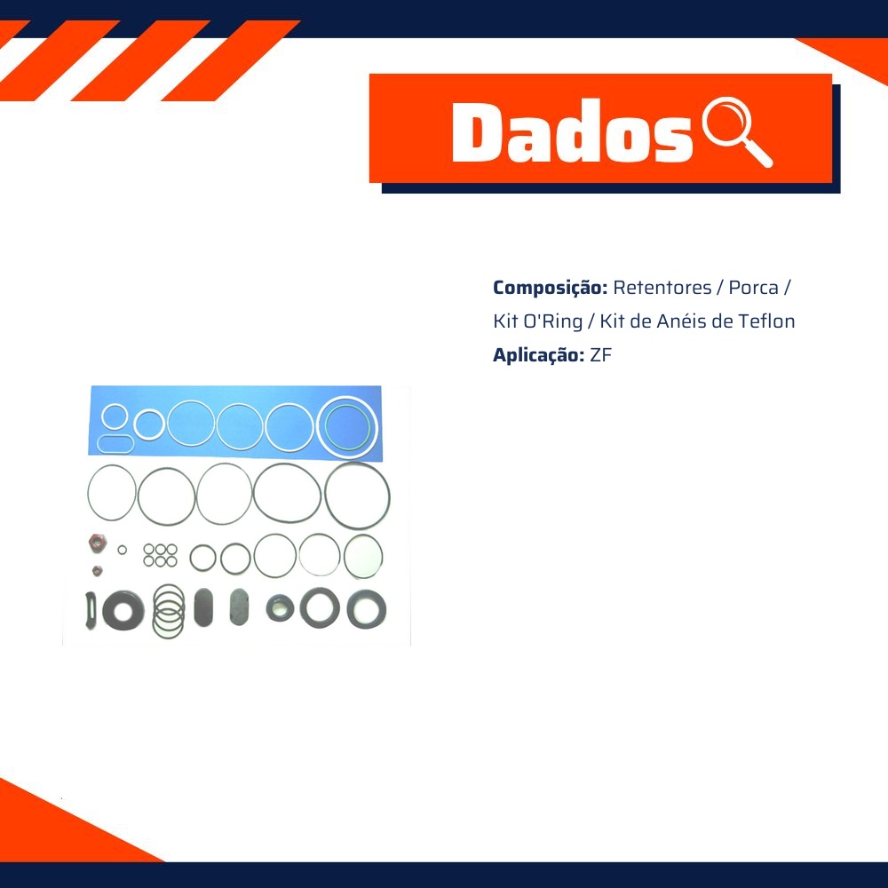 Kit de Reparo da Direção Hidráulica para Ford F-1000 - Corteco - 57007K