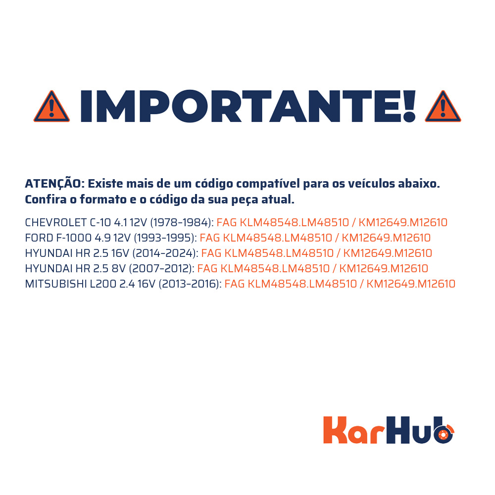Rolamento de Roda Dianteiro - FAG - KLM48548.LM48510