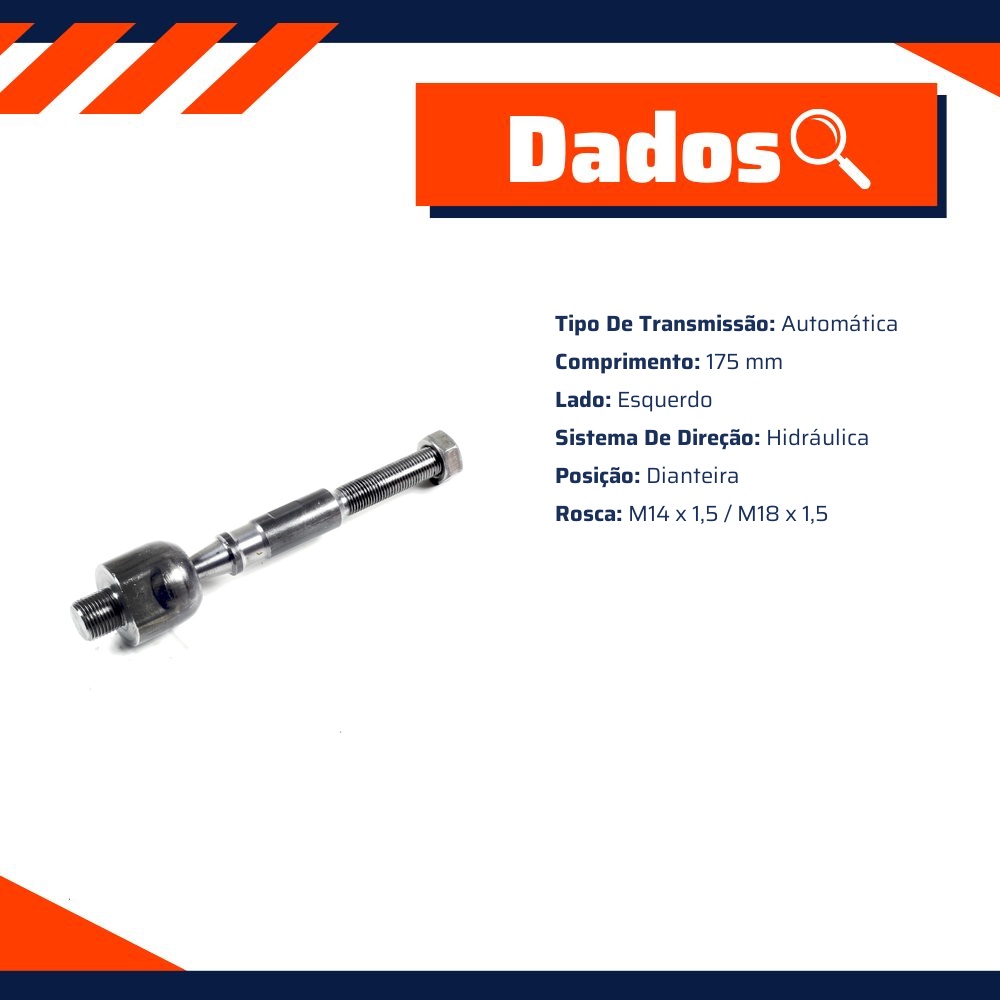 Terminal Axial Lado Direito ou Esquerdo para Honda Civic - Volda - AX093