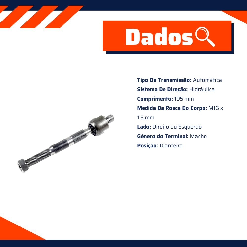 Terminal Axial Lado Direito ou Esquerdo - Volda - AX103