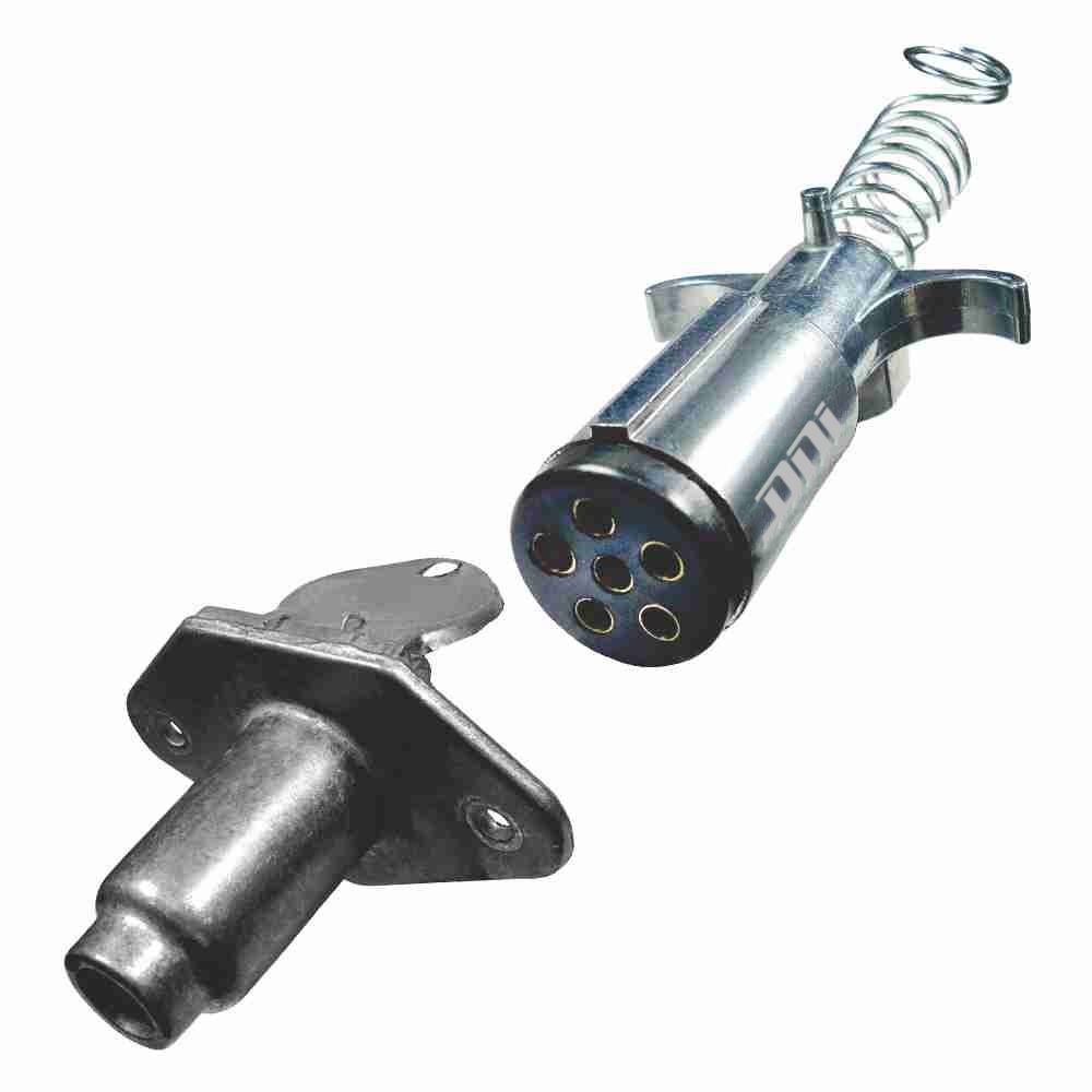 Conjunto de Tomada Fixa e Móvel 6 Polos 12 24v para Carreta e Barco - DNI - 8360