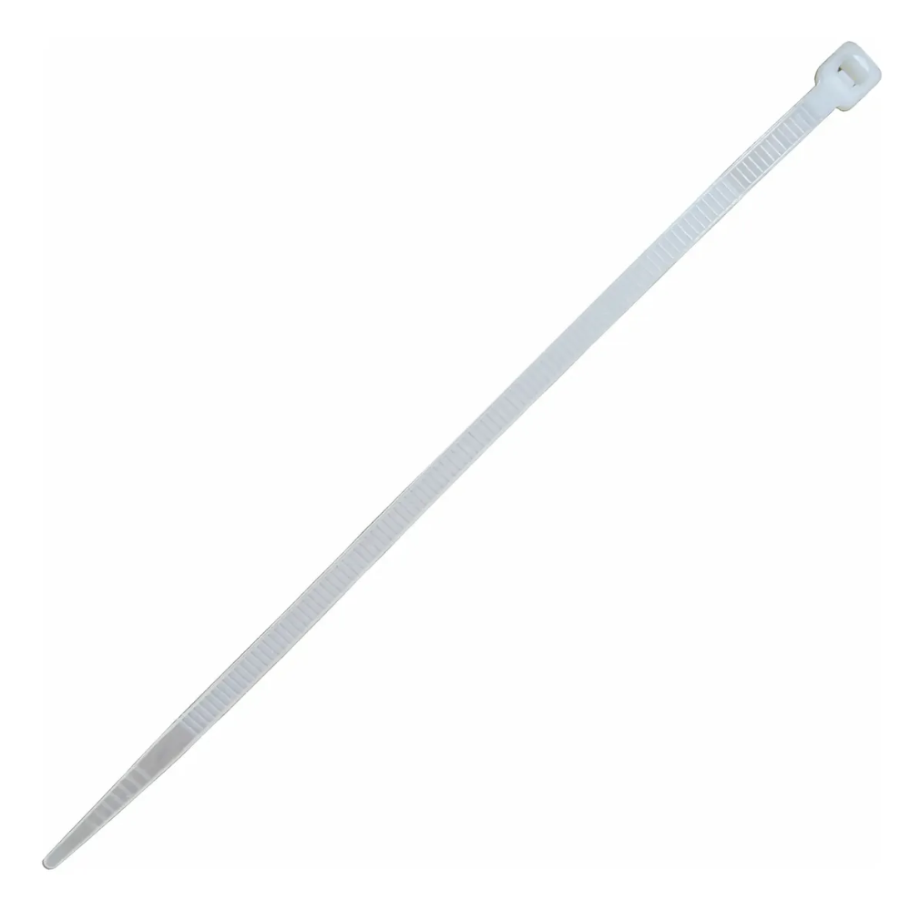 Abraçadeira de Nylon Branca 100x2,5mm Kit com 100 Peças - DNI - 5060-BR