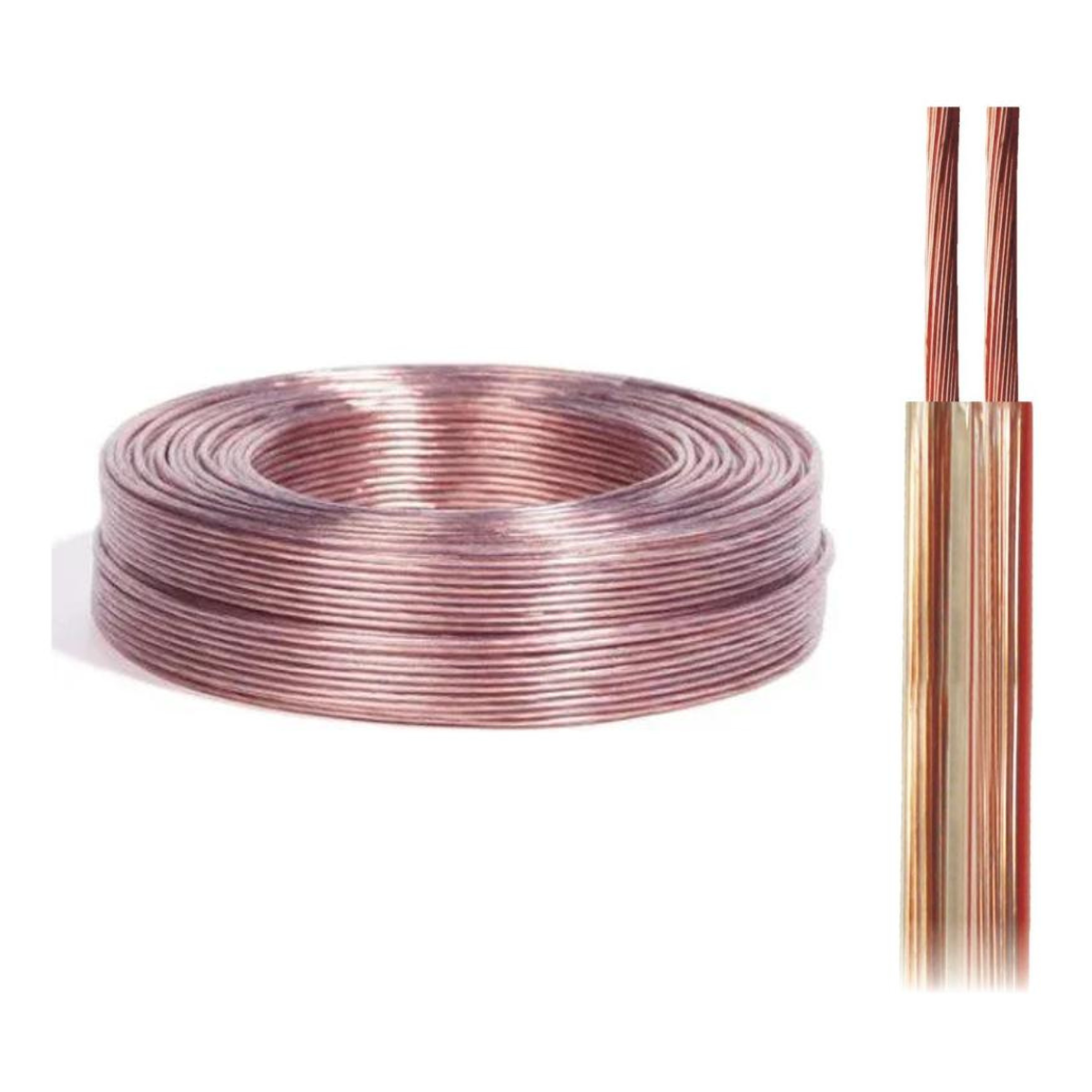 Cabo Paralelo para Som 800W 4 Ohm Bicolor Rolo com 50m - DNI - HFX 2X12 BIC