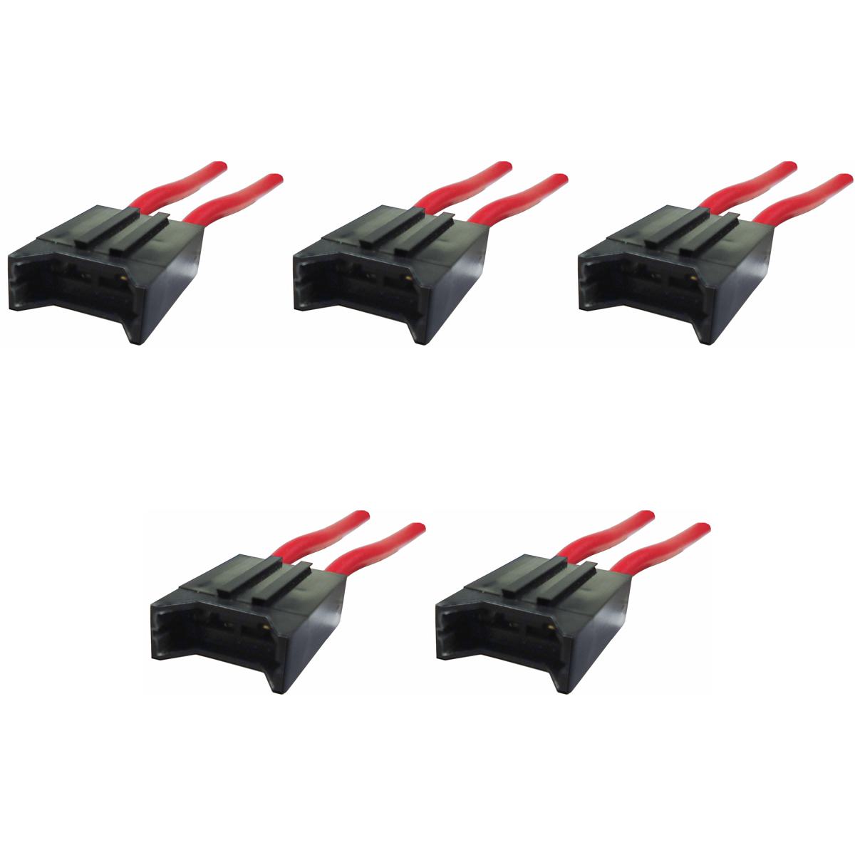 Kit 5 Porta Fusível Mini Lâmina com Cabo HFX 150 - DNI - 7514