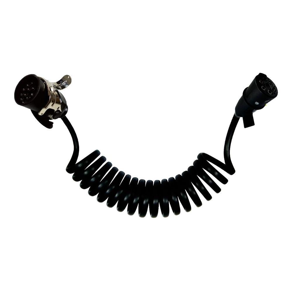 Chicote Elétrico Espiral 4,5 Metros com 1 Tomada Macho 7 Polos - DNI - 8364